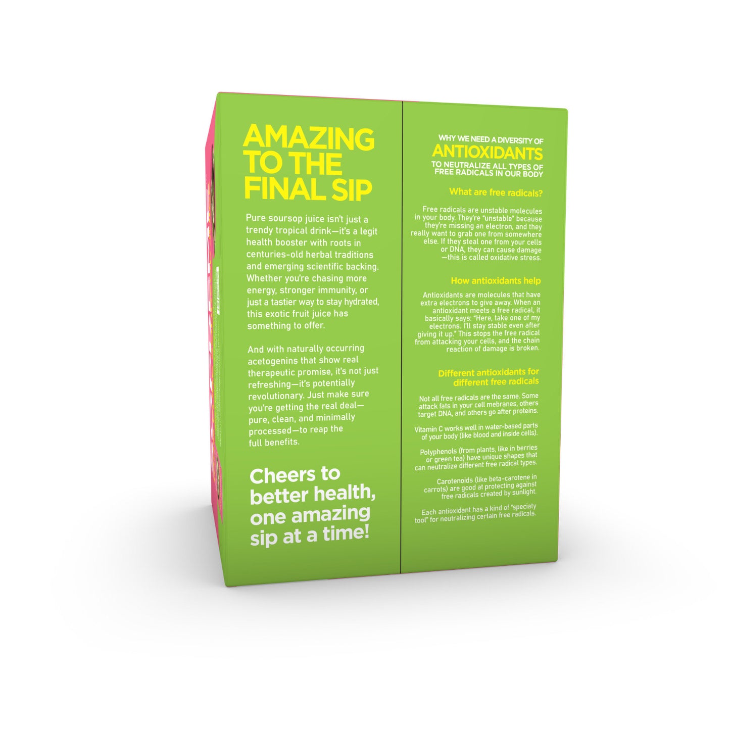 SOPREME soursop juice packaging detail